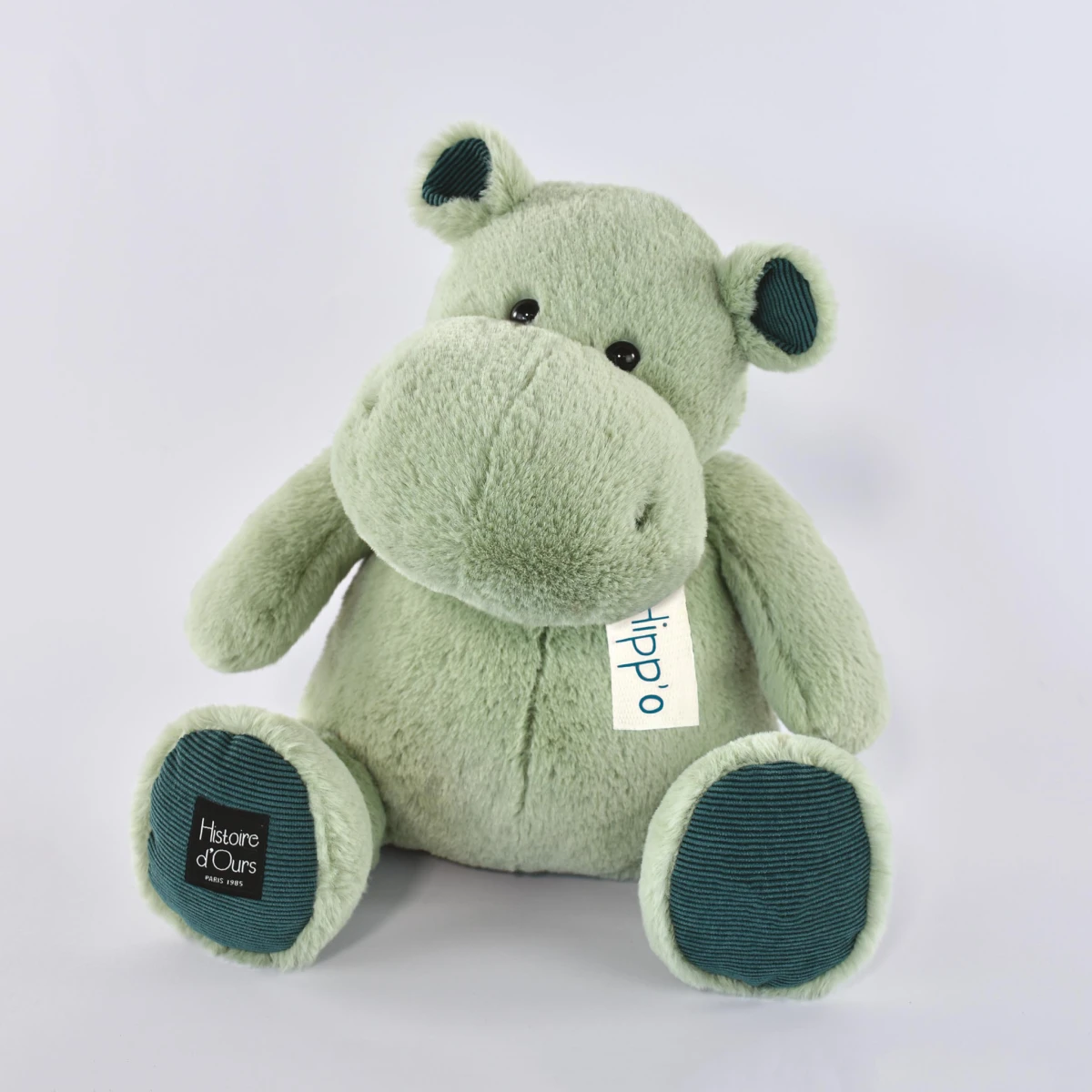 DOUDOU ET COMPAGNIE DOUDOU – pluszowy hipopotam AMANDE Histoire d'Ours 40 cm zielony