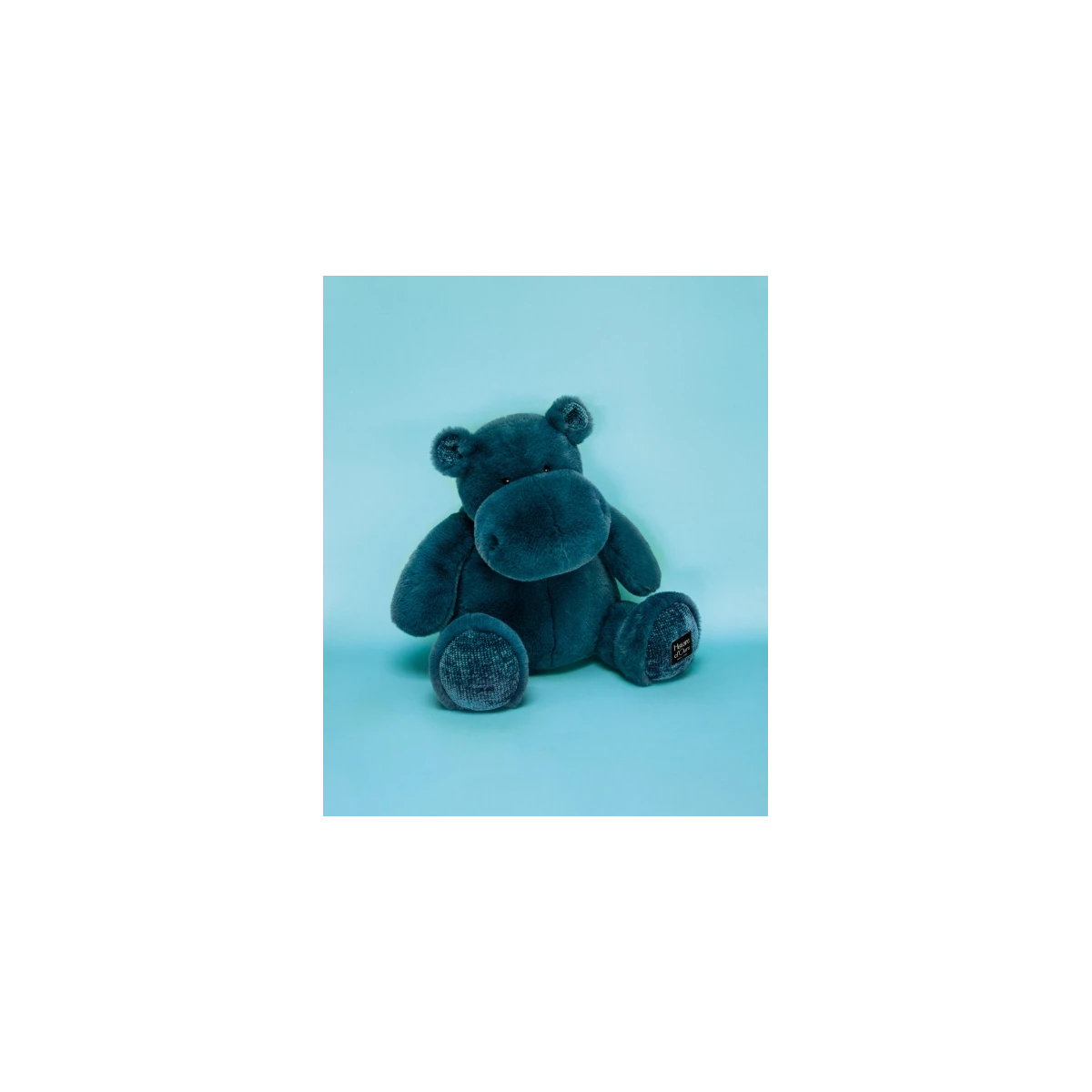 DOUDOU ET COMPAGNIE DOUDOU – pluszowy hipopotam HIP'POP Histoire d'Ours 40 cm morski granatowy