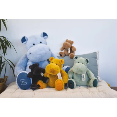 DOUDOU ET COMPAGNIE DOUDOU – pluszowy hipopotam AMANDE Histoire d'Ours 40 cm zielony