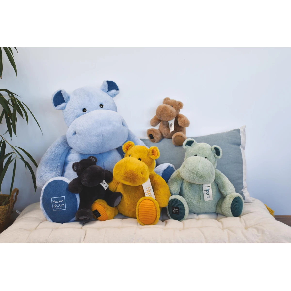 DOUDOU ET COMPAGNIE DOUDOU – pluszowy hipopotam AMANDE Histoire d'Ours 40 cm zielony
