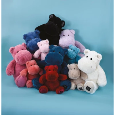 DOUDOU ET COMPAGNIE DOUDOU – pluszowy hipopotam HIP'POP Histoire d'Ours 40 cm morski granatowy