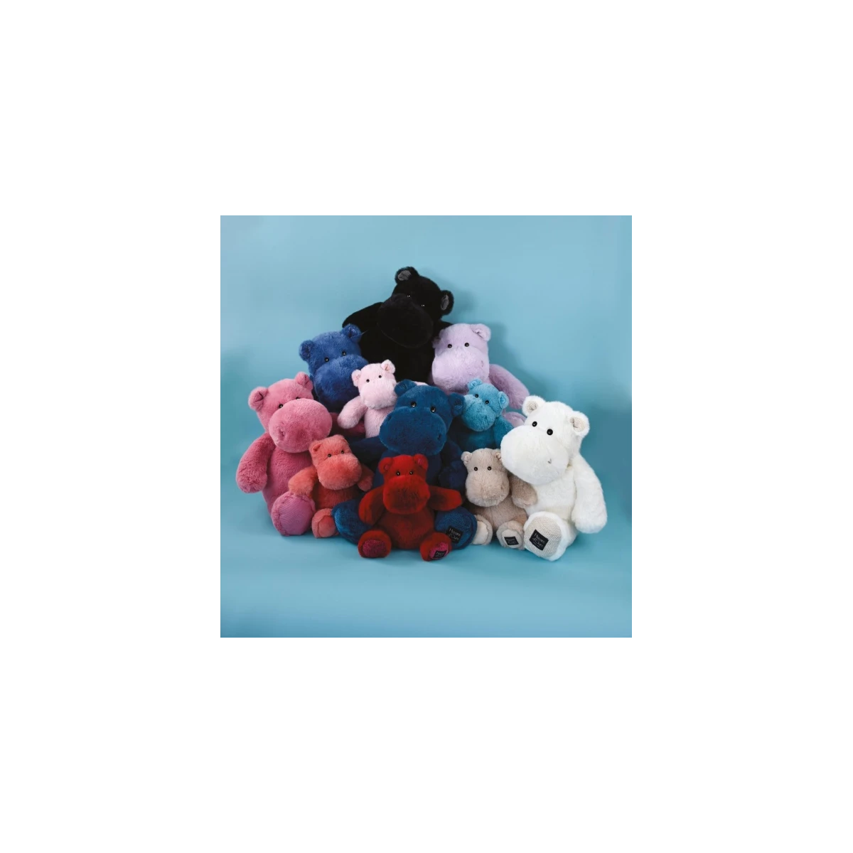 DOUDOU ET COMPAGNIE DOUDOU – pluszowy hipopotam HIP'POP Histoire d'Ours 40 cm morski granatowy
