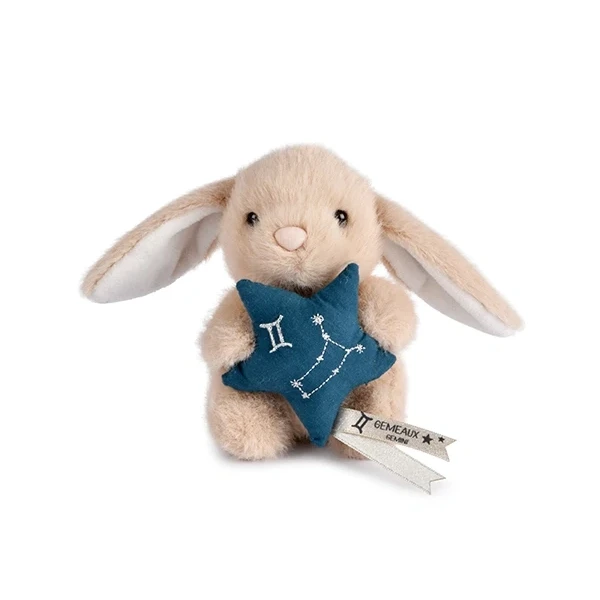 DOUDOU ET COMPAGNIE DOUDOU pluszowy królik ze znakiem zodiaku DOUDOU ASTRO  12 cm bliźnięta