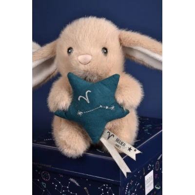 DOUDOU ET COMPAGNIE DOUDOU pluszowy królik ze znakiem zodiaku DOUDOU ASTRO  12 cm baran