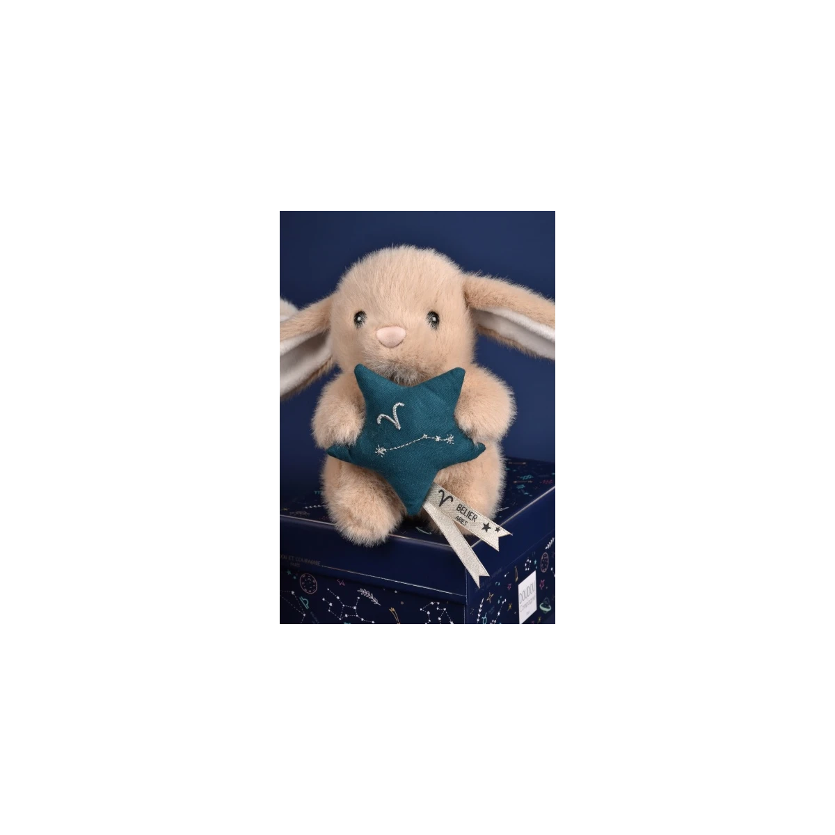 DOUDOU ET COMPAGNIE DOUDOU pluszowy królik ze znakiem zodiaku DOUDOU ASTRO  12 cm baran