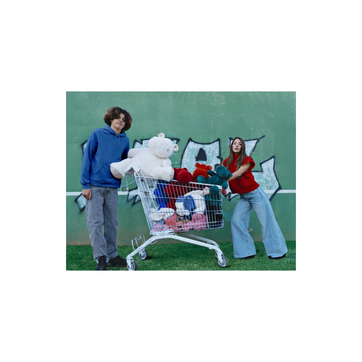 DOUDOU ET COMPAGNIE DOUDOU – pluszowy hipopotam HIP'POP Histoire d'Ours 40 cm morski granatowy