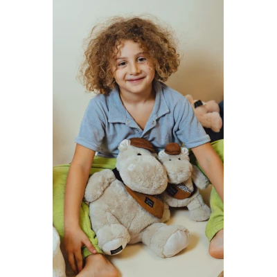 DOUDOU ET COMPAGNIE DOUDOU – pluszowy hipopotam HELLO BROOK Histoire d'Ours 20 cm beżowy