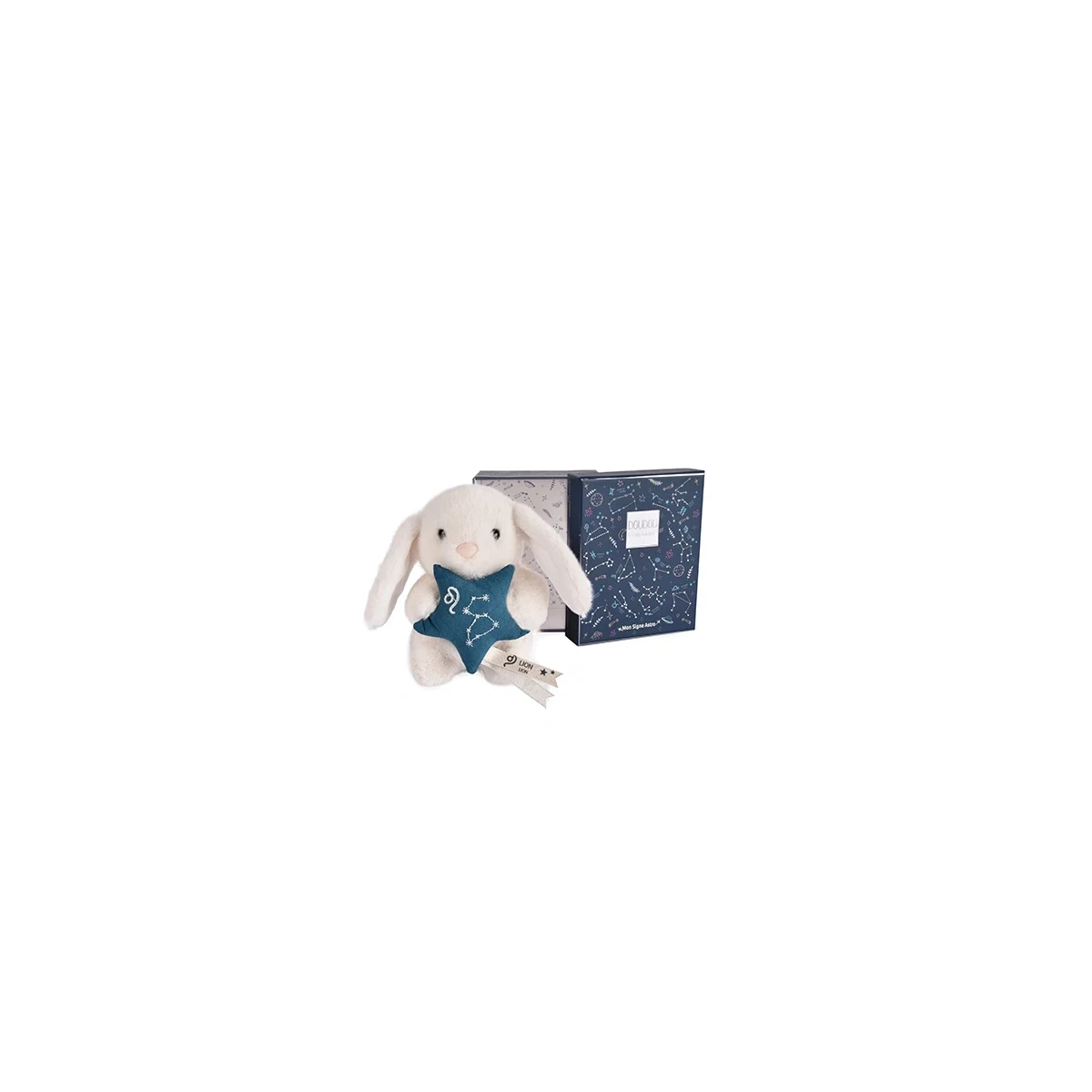 DOUDOU ET COMPAGNIE DOUDOU pluszowy królik ze znakiem zodiaku DOUDOU ASTRO  12 cm lew