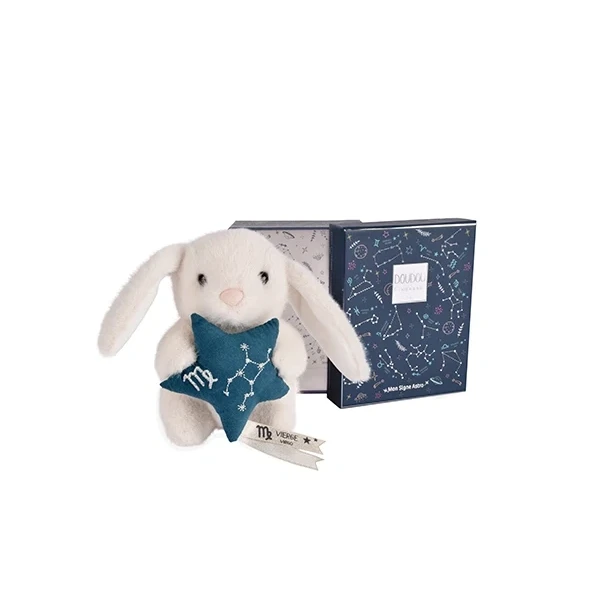 DOUDOU ET COMPAGNIE DOUDOU pluszowy królik ze znakiem zodiaku DOUDOU ASTRO  12 cm panna