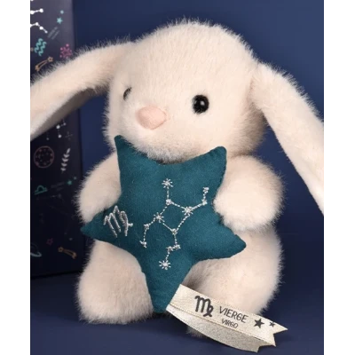 DOUDOU ET COMPAGNIE DOUDOU pluszowy królik ze znakiem zodiaku DOUDOU ASTRO  12 cm panna