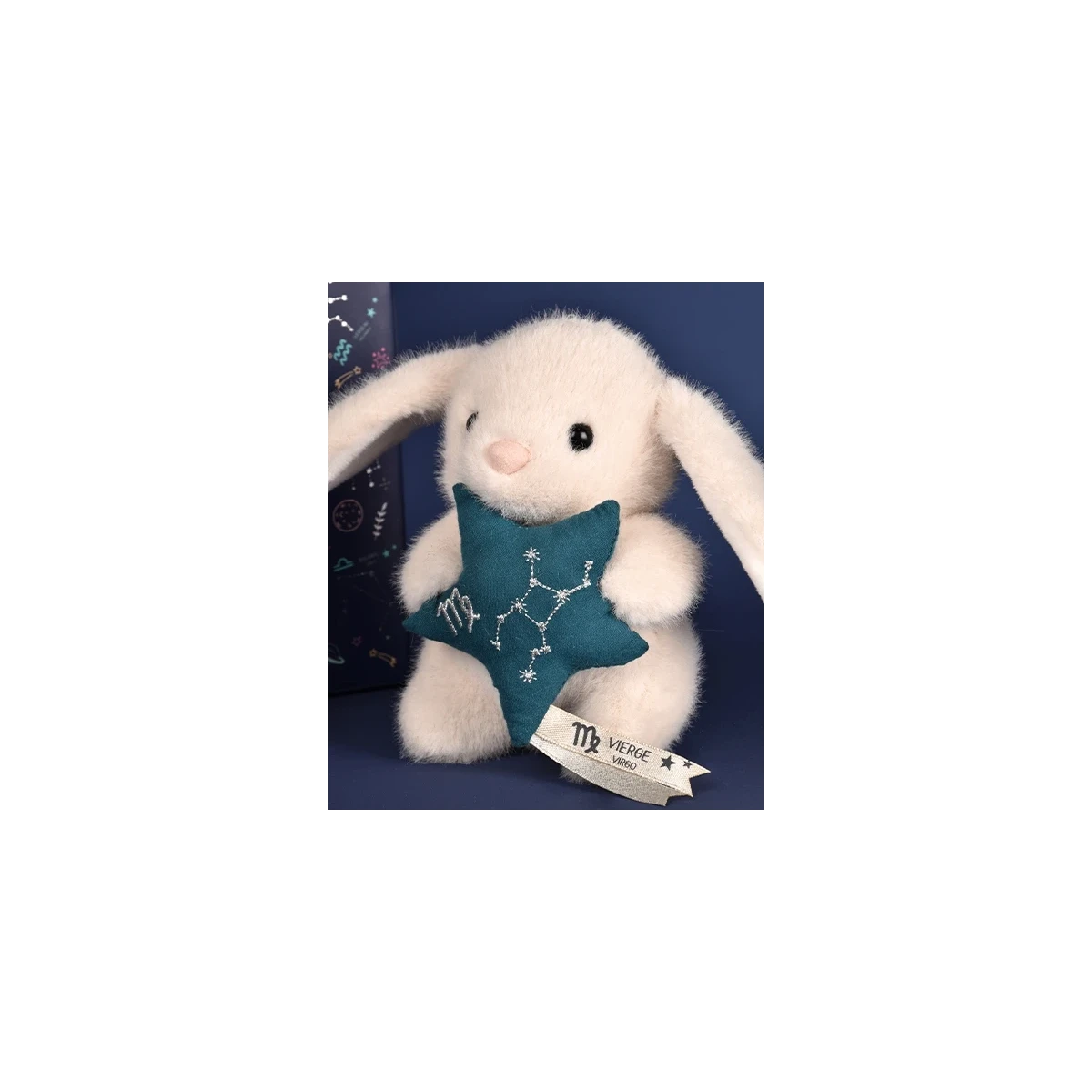 DOUDOU ET COMPAGNIE DOUDOU pluszowy królik ze znakiem zodiaku DOUDOU ASTRO  12 cm panna