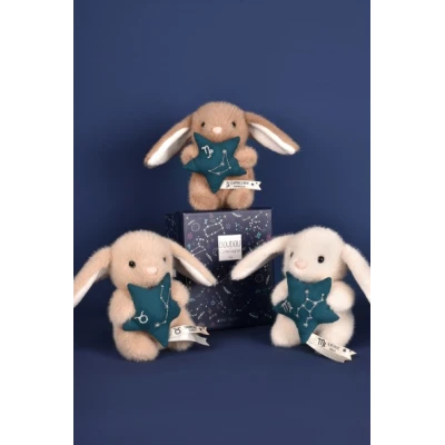 DOUDOU ET COMPAGNIE DOUDOU pluszowy królik ze znakiem zodiaku DOUDOU ASTRO  12 cm panna