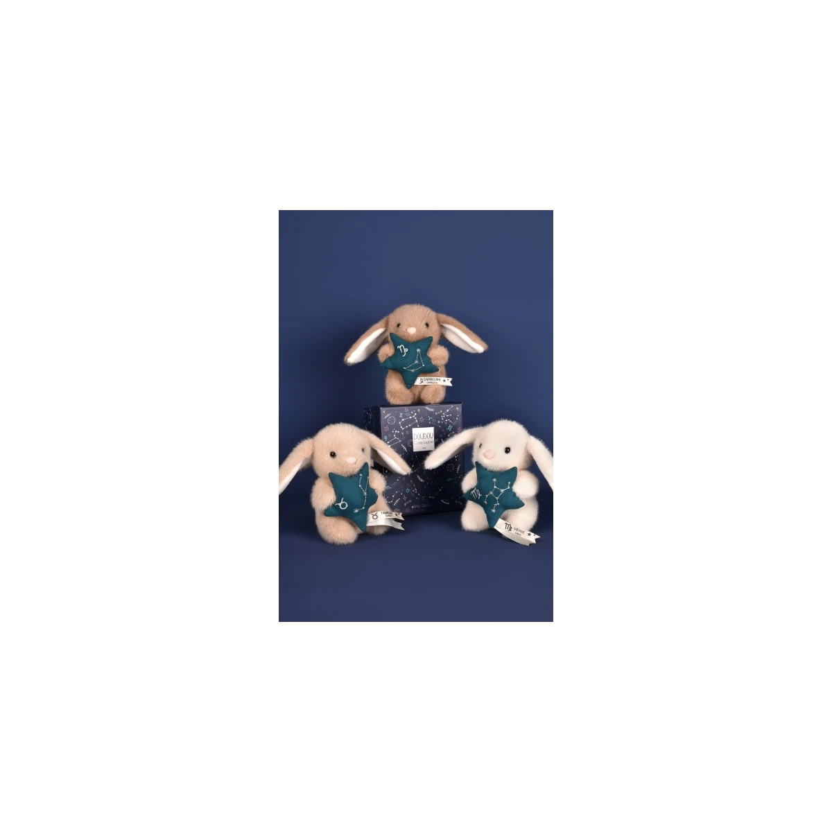 DOUDOU ET COMPAGNIE DOUDOU pluszowy królik ze znakiem zodiaku DOUDOU ASTRO  12 cm panna