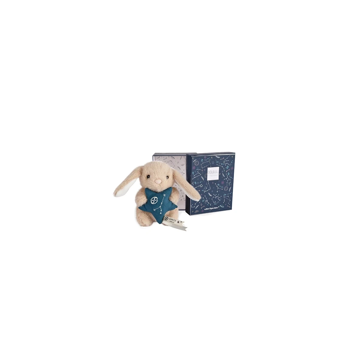 DOUDOU ET COMPAGNIE DOUDOU pluszowy królik ze znakiem zodiaku DOUDOU ASTRO  12 cm rak
