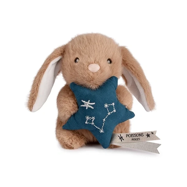 DOUDOU ET COMPAGNIE DOUDOU pluszowy królik ze znakiem zodiaku DOUDOU ASTRO  12 cm ryby