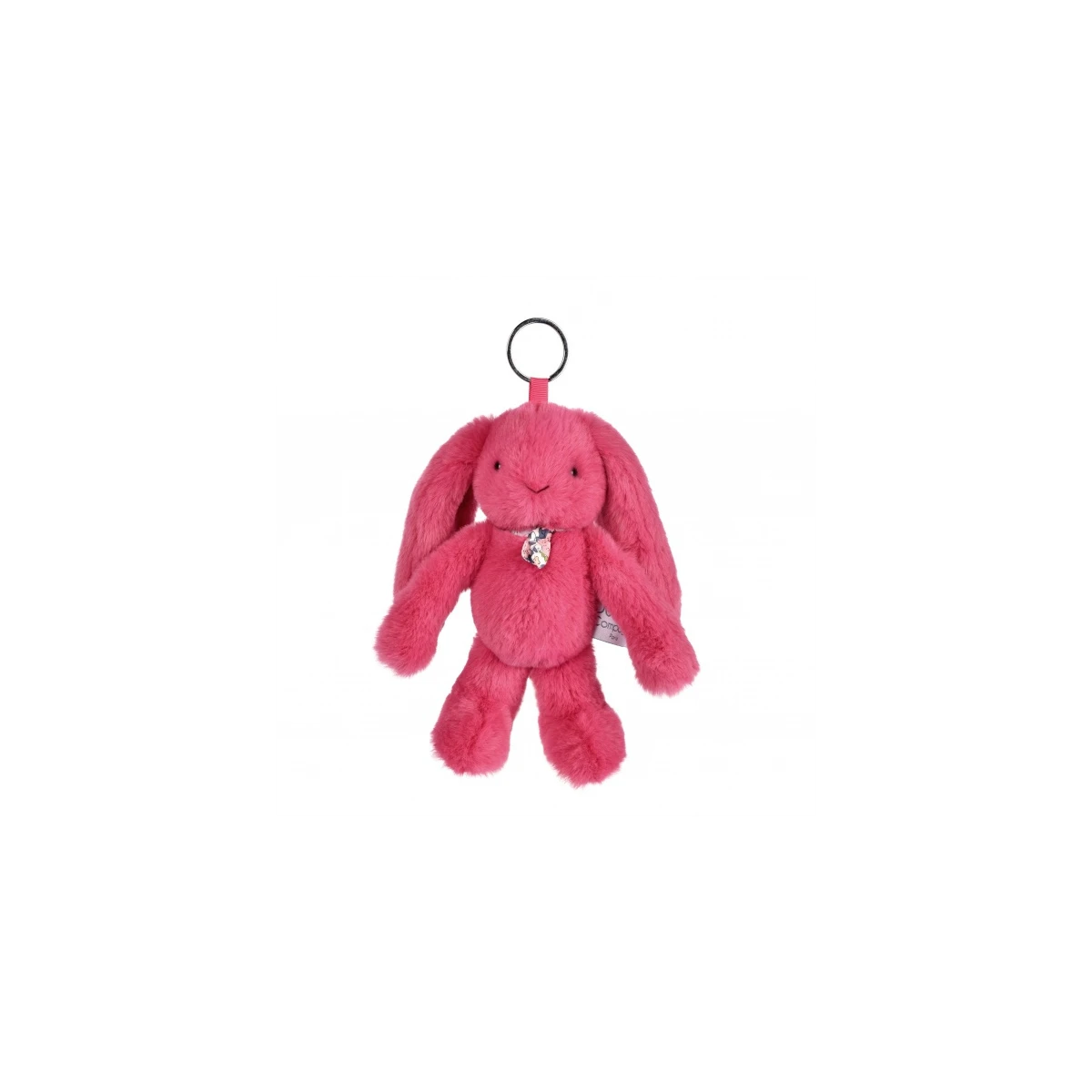 DOUDOU ET COMPAGNIE DOUDOU zawieszka do torebki Lapin Fleurette  fuksja