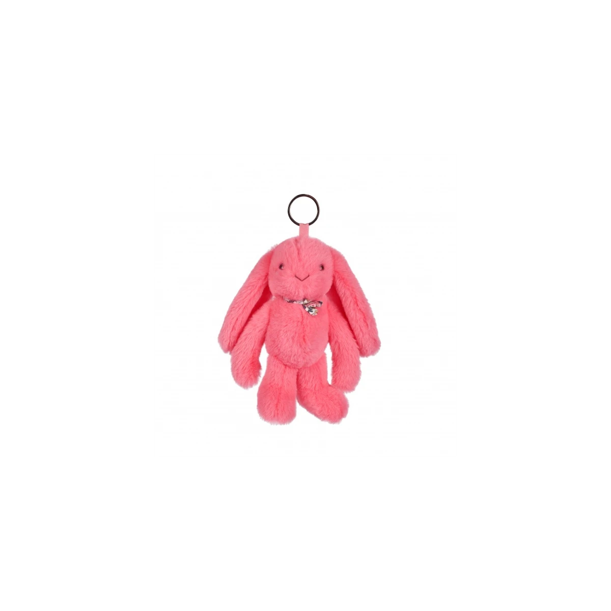 DOUDOU ET COMPAGNIE DOUDOU zawieszka do torebki Lapin Fleurette  koral
