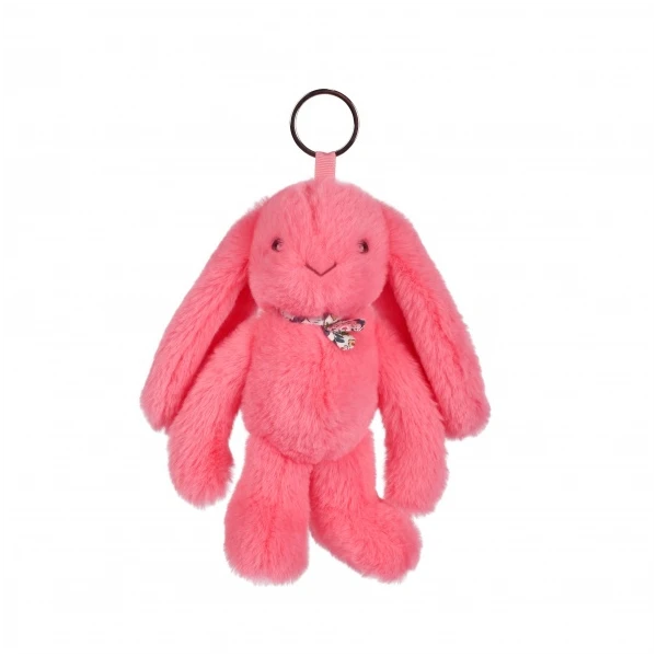 DOUDOU ET COMPAGNIE DOUDOU zawieszka do torebki Lapin Fleurette  koral