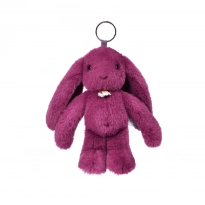 DOUDOU ET COMPAGNIE DOUDOU zawieszka do torebki Lapin Fleurette  śliwka
