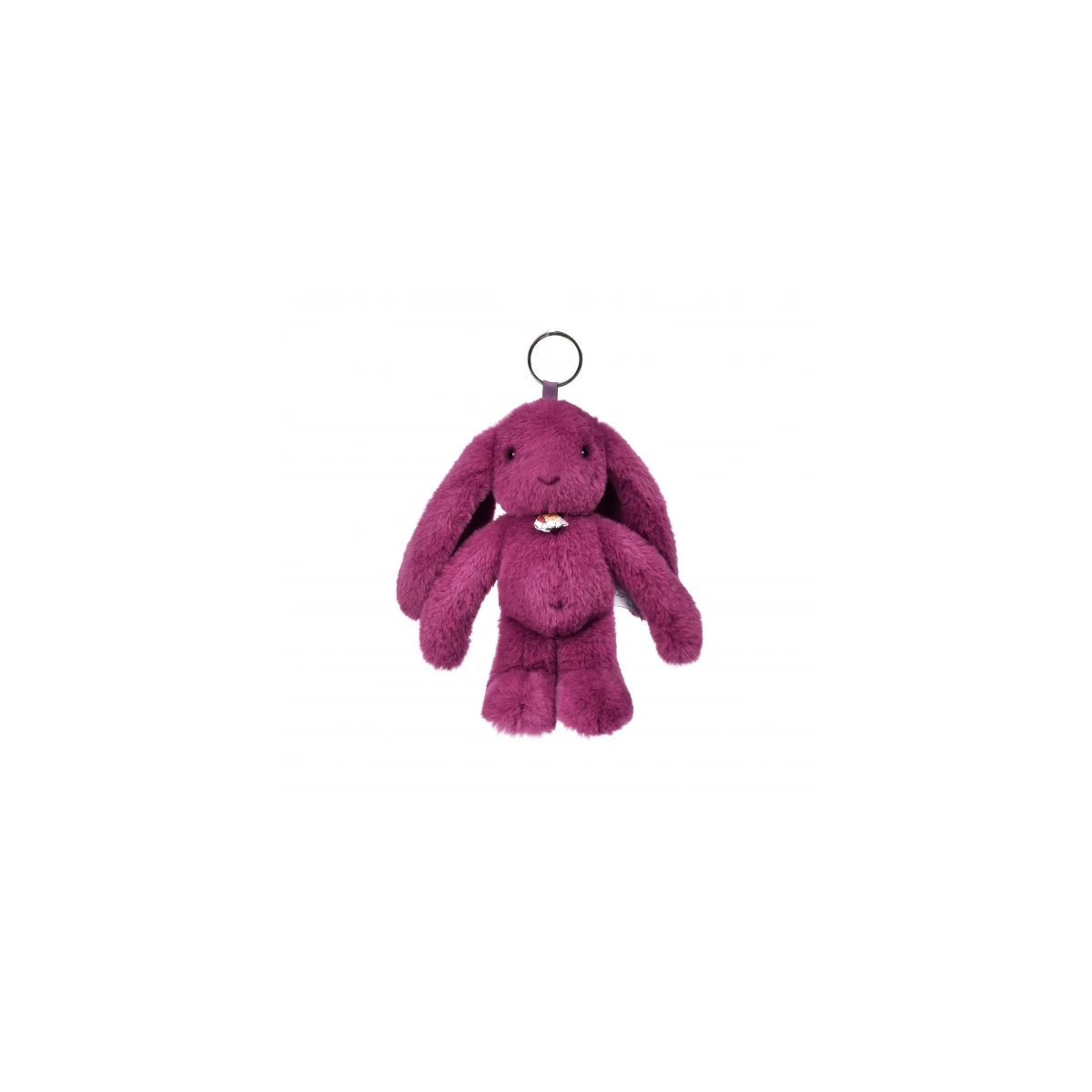 DOUDOU ET COMPAGNIE DOUDOU zawieszka do torebki Lapin Fleurette  śliwka