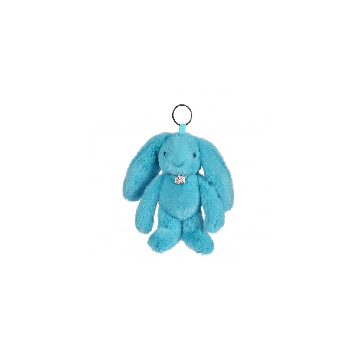 DOUDOU ET COMPAGNIE DOUDOU zawieszka do torebki Lapin Fleurette  turkus