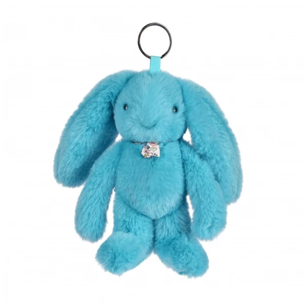 DOUDOU ET COMPAGNIE DOUDOU zawieszka do torebki Lapin Fleurette  turkus
