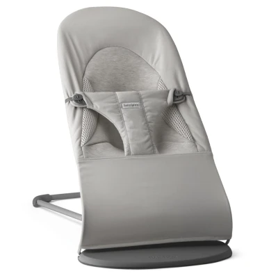 BABYBJORN leżaczek BALANCE SOFT WOVEN/JERSEY Tri Fabric Ciemny Szary + zabawka do leżaczka Googly Eyes