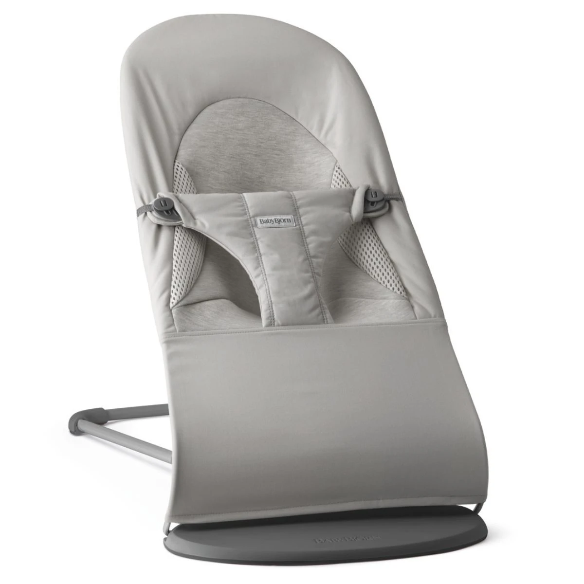 BABYBJORN leżaczek BALANCE SOFT WOVEN/JERSEY Tri Fabric Ciemny Szary + zabawka do leżaczka Googly Eyes