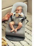 BABYBJORN leżaczek BALANCE SOFT WOVEN/JERSEY Tri Fabric Ciemny Szary + zabawka do leżaczka Googly Eyes
