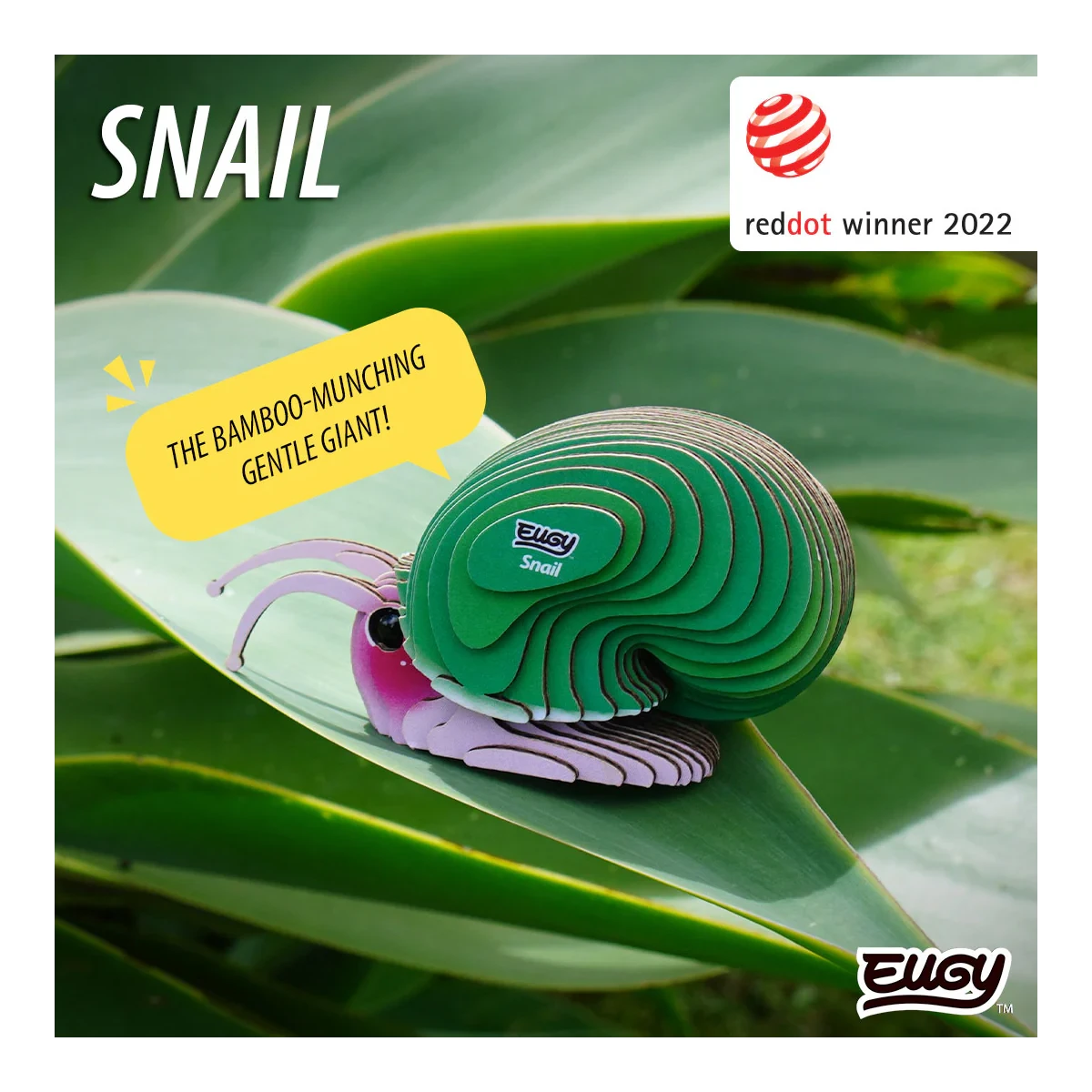 Ślimak Eugy. Eko Ukladanka 3D