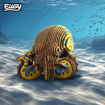 Ośmiornica Eugy. Eko Ukladanka 3D