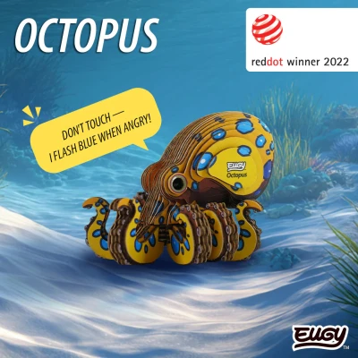 Ośmiornica Eugy. Eko Ukladanka 3D