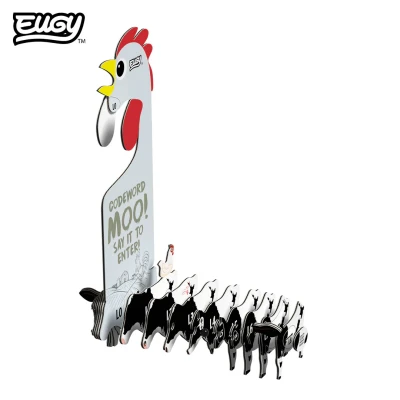 Zawieszka na drzwi Krowa Eugy. Eko Ukladanka 3D
