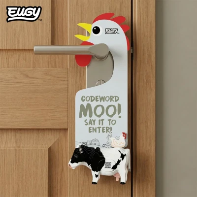 Zawieszka na drzwi Krowa Eugy. Eko Ukladanka 3D