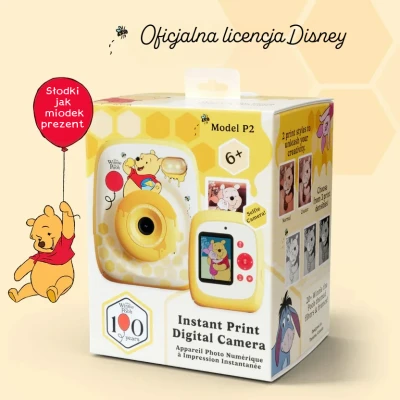 Kiimento. Aparat Natychmiastowy Print Pro z Drukarką. Kubuś Puchatek Disney