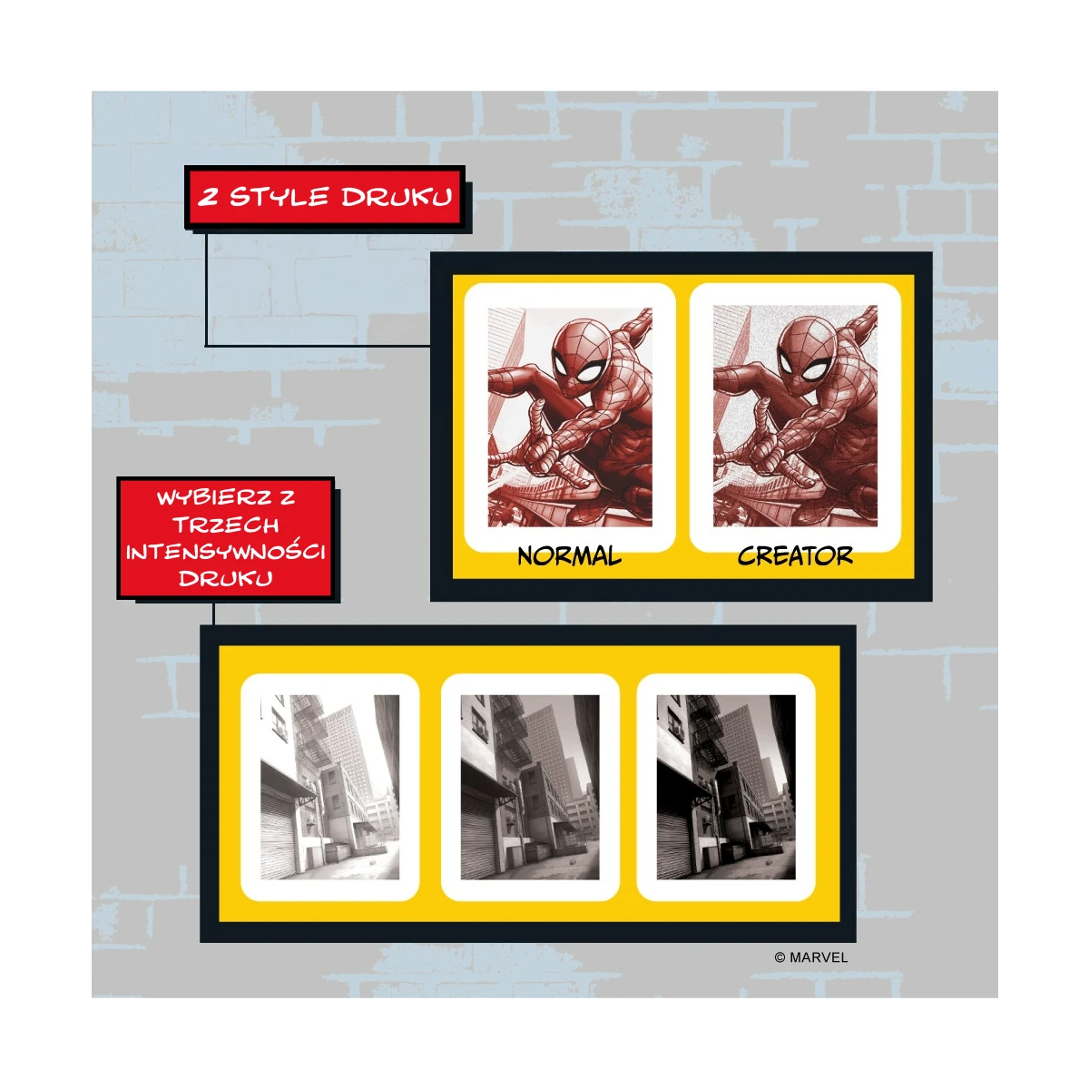 Kiimento. Aparat Natychmiastowy Print Pro z Drukarką. Spider-Man Marvel