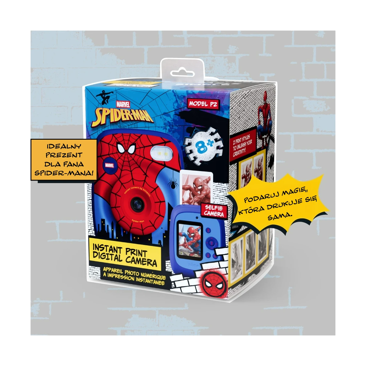 Kiimento. Aparat Natychmiastowy Print Pro z Drukarką. Spider-Man Marvel