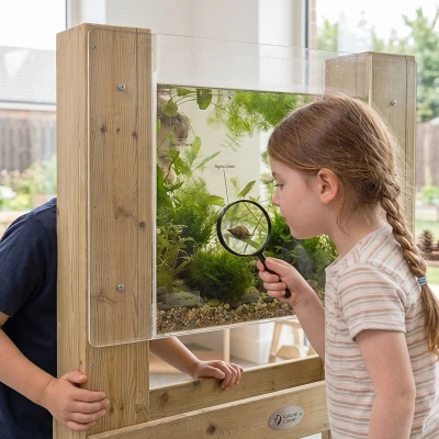 CLASSIC WORLD EDU Zestaw Doświadczalny Edukacyjny do Obserwacji Ryb i Roślin | Pan Piksel
