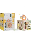 CLASSIC WORLD Drewniana Kostka Edukacyjna Sensoryczna 5w1 | Pan Piksel