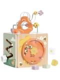 CLASSIC WORLD Drewniana Kostka Edukacyjna Sensoryczna 5w1 | Pan Piksel