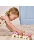 VIGA TOYS VIGA PolarB Różowa Kolejka Pociąg z Wagonikami Klocki | Pan Piksel