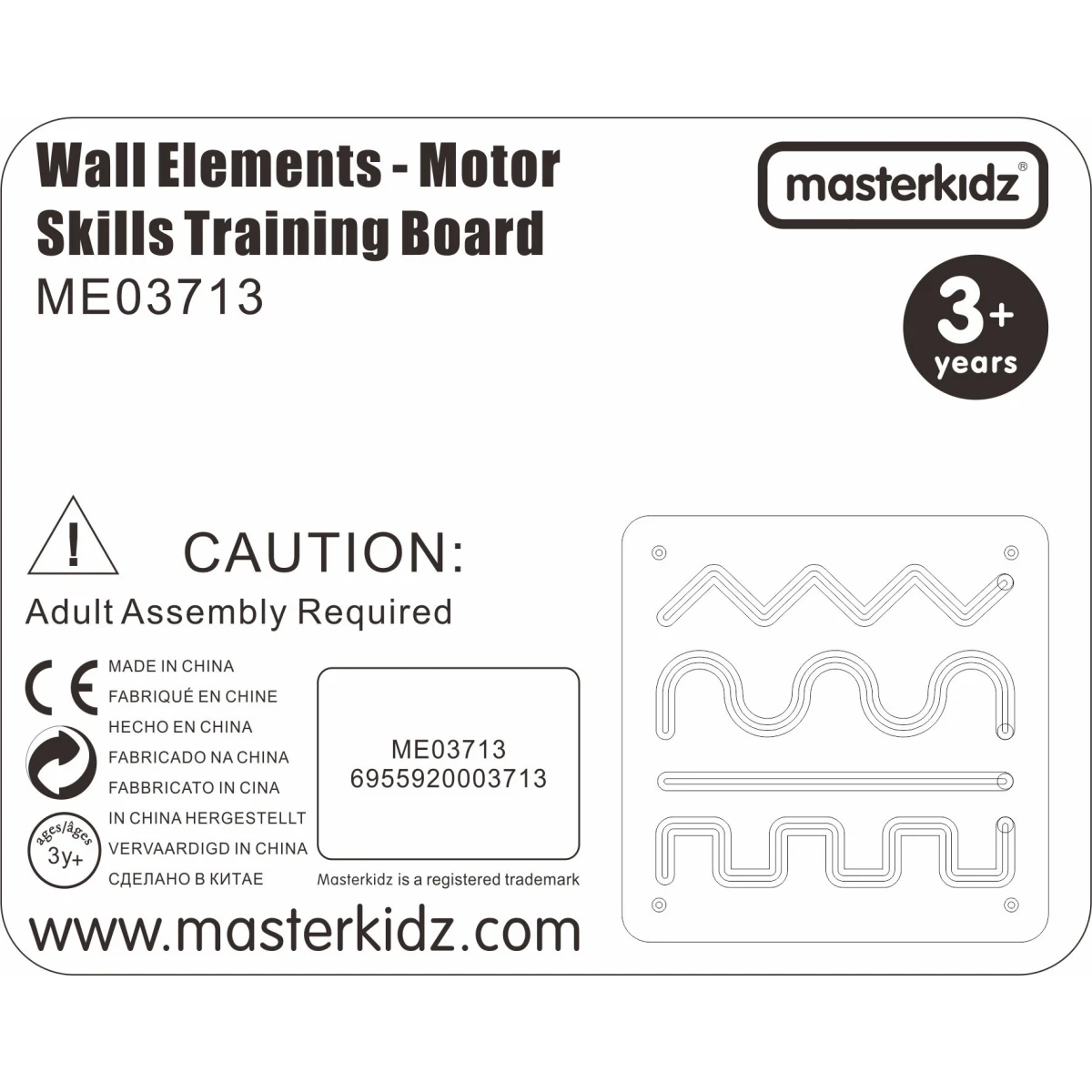MASTERKIDZ Tablica Przesuwna Mała Motoryka Montessori | Pan Piksel