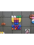 MASTERKIDZ Zestaw Kołeczki w kształcie figur geometrycznych 64szt do tablic STEM | Pan Piksel