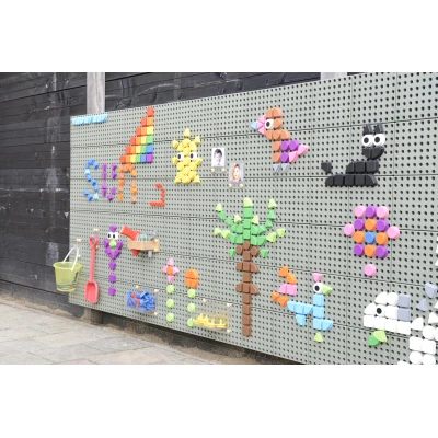 MASTERKIDZ Zestaw Kołeczki w kształcie figur geometrycznych 64szt do tablic STEM | Pan Piksel
