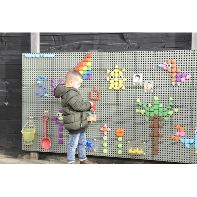MASTERKIDZ Zestaw Kołeczki w kształcie figur geometrycznych 64szt do tablic STEM | Pan Piksel