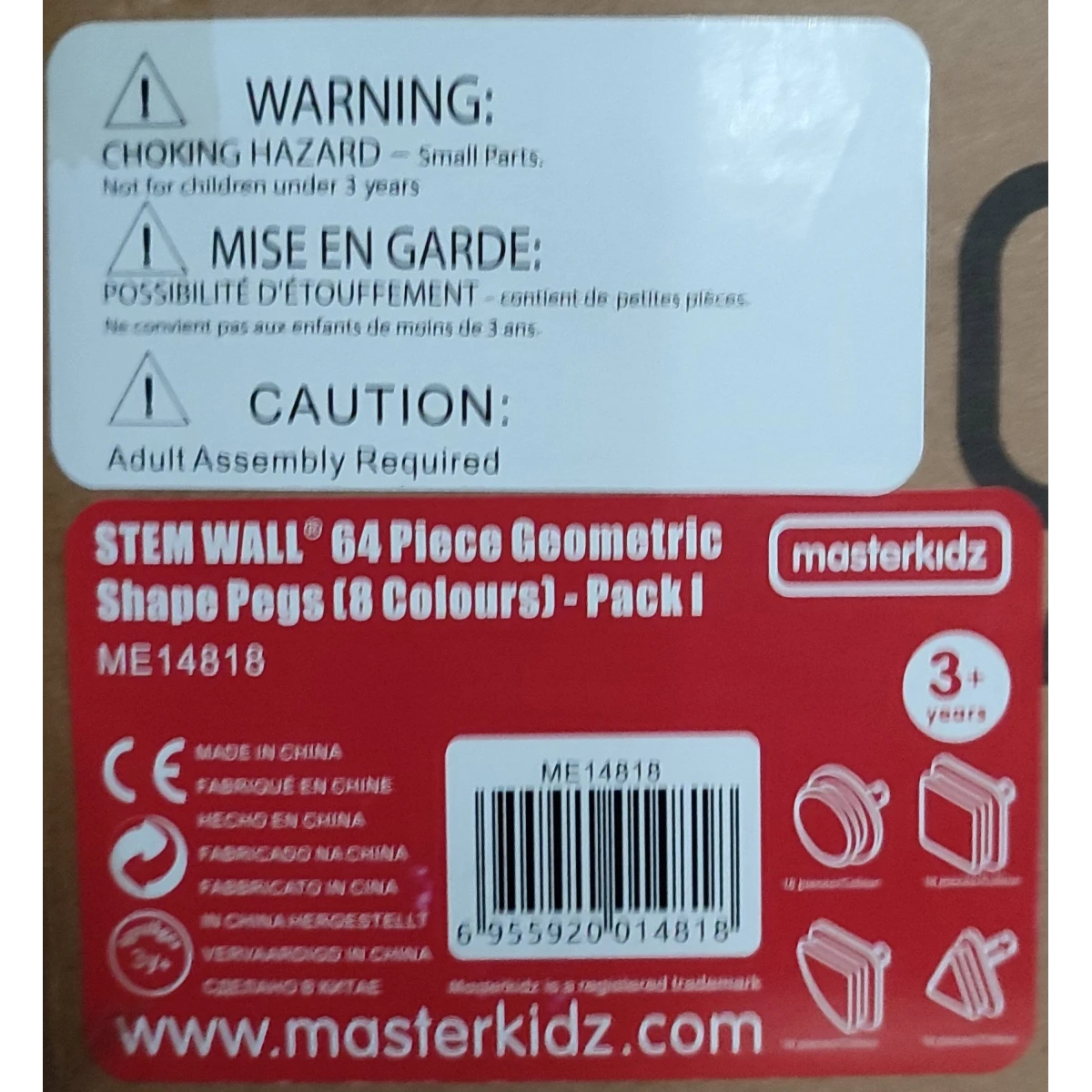 MASTERKIDZ Zestaw Kołeczki w kształcie figur geometrycznych 64szt do tablic STEM | Pan Piksel