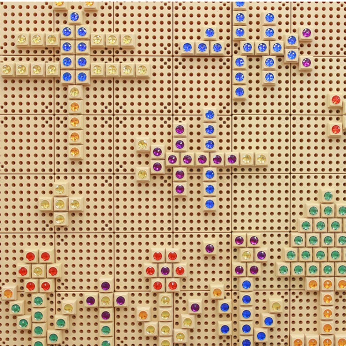 MASTERKIDZ Akrylowe Kolorowe Diamenciki Do Tablicy Naukowej STEM 72 Sztuki | Pan Piksel