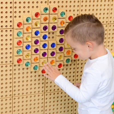 MASTERKIDZ Akrylowe Kolorowe Diamenciki Do Tablicy Naukowej STEM 72 Sztuki | Pan Piksel
