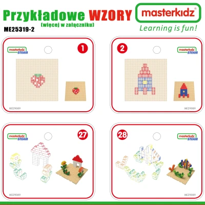 MASTERKIDZ Drewniany Stół Edukacyjny + AKCESORIA STEM WALL + 563 Klocków | Pan Piksel