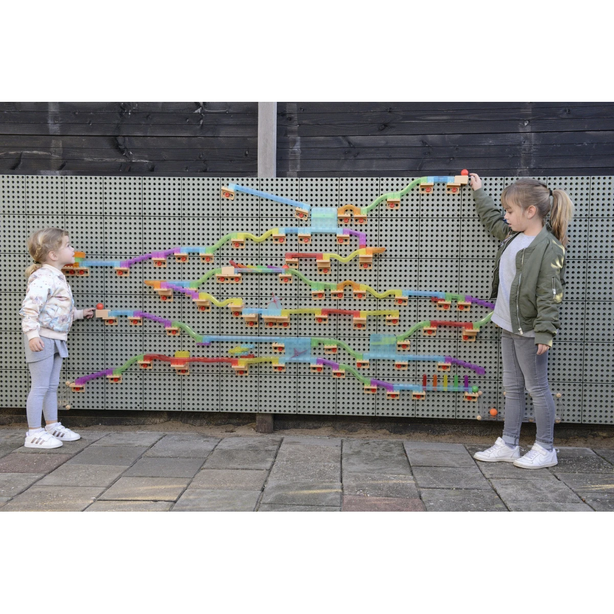 MASTERKIDZ Zestaw Konstrukcyjny Tor dla Piłek Tablica STEM 440elementów | Pan Piksel